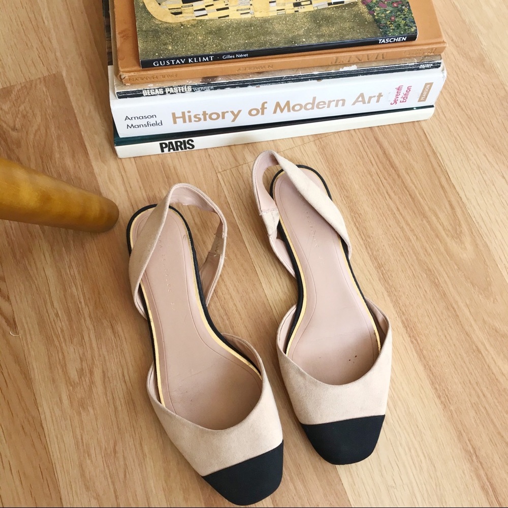 Cap-Toe Two Tone Slingbacks